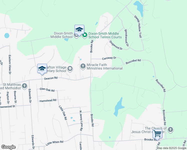 map of restaurants, bars, coffee shops, grocery stores, and more near 418 Brooke Road in Fredericksburg