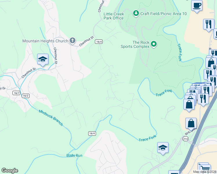 map of restaurants, bars, coffee shops, grocery stores, and more near 33 Bam Gilley Rd in Charleston