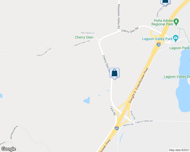 map of restaurants, bars, coffee shops, grocery stores, and more near 5685 Cherry Glen Road in Vacaville