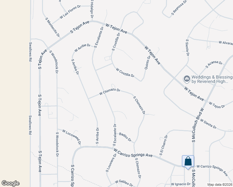 map of restaurants, bars, coffee shops, grocery stores, and more near 1888 West Chimazo Drive in Pueblo West
