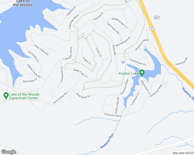 map of restaurants, bars, coffee shops, grocery stores, and more near 104 Sand Trap Lane in Locust Grove