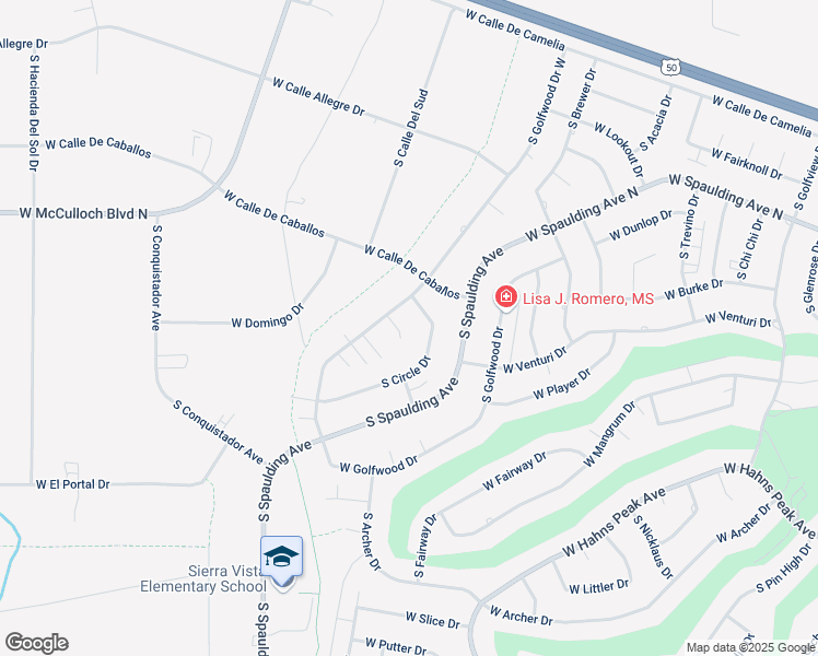 map of restaurants, bars, coffee shops, grocery stores, and more near 168 S Circle Dr in Pueblo