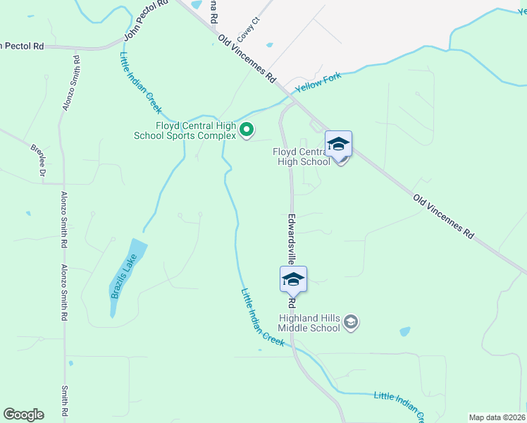 map of restaurants, bars, coffee shops, grocery stores, and more near 3925 Edwardsville Galena Road in Georgetown