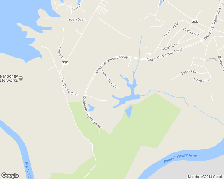 map of restaurants, bars, coffee shops, grocery stores, and more near 110 Sanford Ferry Court in Fredericksburg