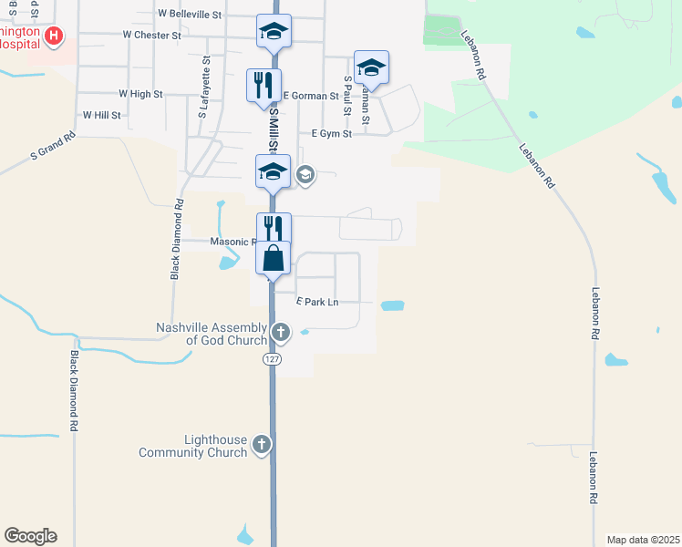 map of restaurants, bars, coffee shops, grocery stores, and more near 1640 South Sunrise Street in Nashville