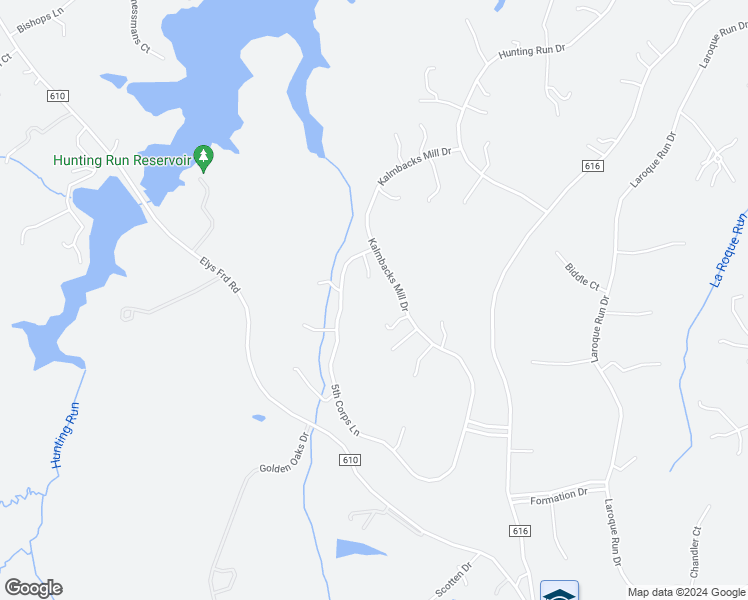 map of restaurants, bars, coffee shops, grocery stores, and more near 13610 Kalmbacks Mill Drive in Fredericksburg