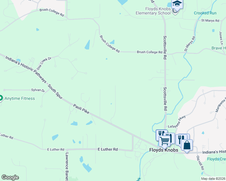 map of restaurants, bars, coffee shops, grocery stores, and more near 3729 Flemar Drive in Floyds Knobs