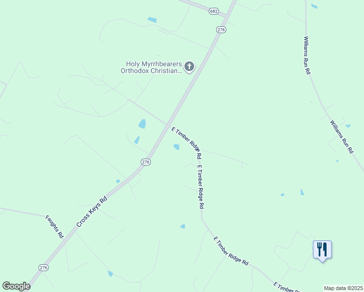 map of restaurants, bars, coffee shops, grocery stores, and more near 5249 Cross Keys Road in Mount Crawford