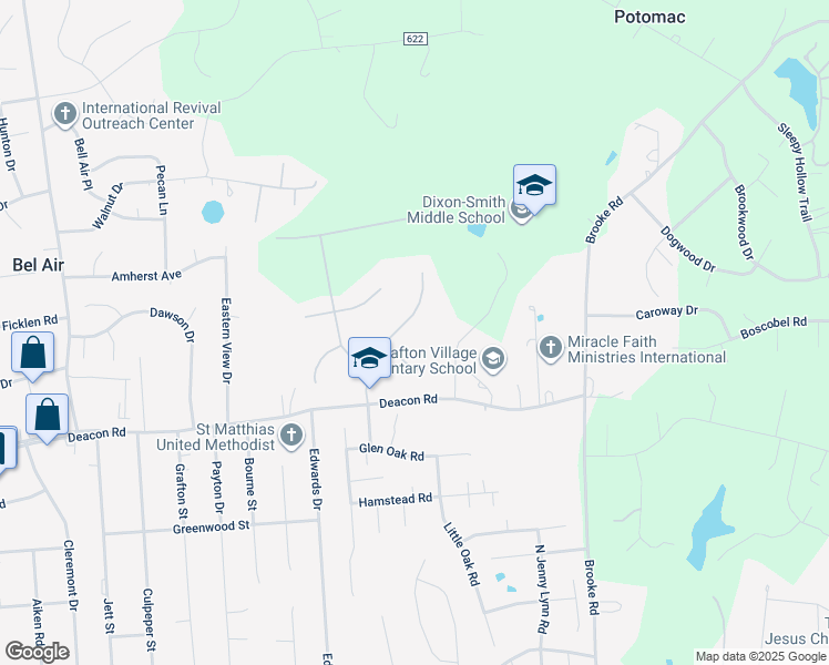 map of restaurants, bars, coffee shops, grocery stores, and more near 28 Adrian Way in Fredericksburg