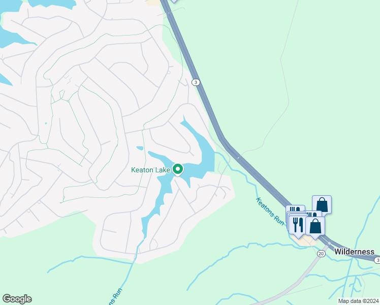 map of restaurants, bars, coffee shops, grocery stores, and more near 100 Windy Lane in Locust Grove