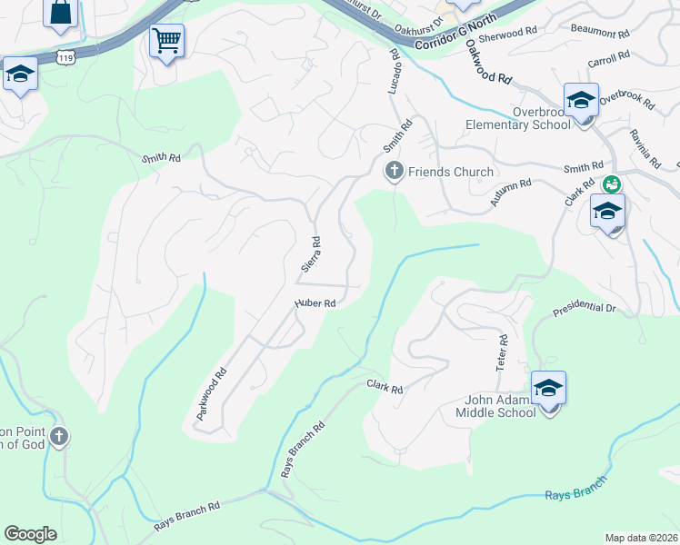 map of restaurants, bars, coffee shops, grocery stores, and more near 1797 Huber Road in Charleston