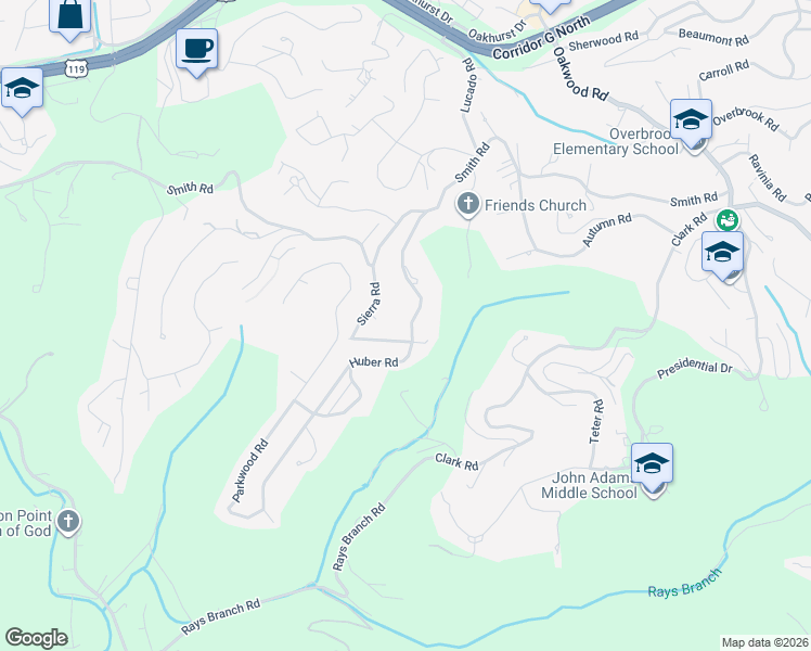 map of restaurants, bars, coffee shops, grocery stores, and more near 1797 Huber Rd in Charleston
