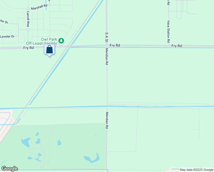 map of restaurants, bars, coffee shops, grocery stores, and more near 5830 Meridian Road in Vacaville