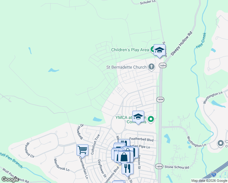 map of restaurants, bars, coffee shops, grocery stores, and more near 6017 Saint Bernadette Avenue in Prospect
