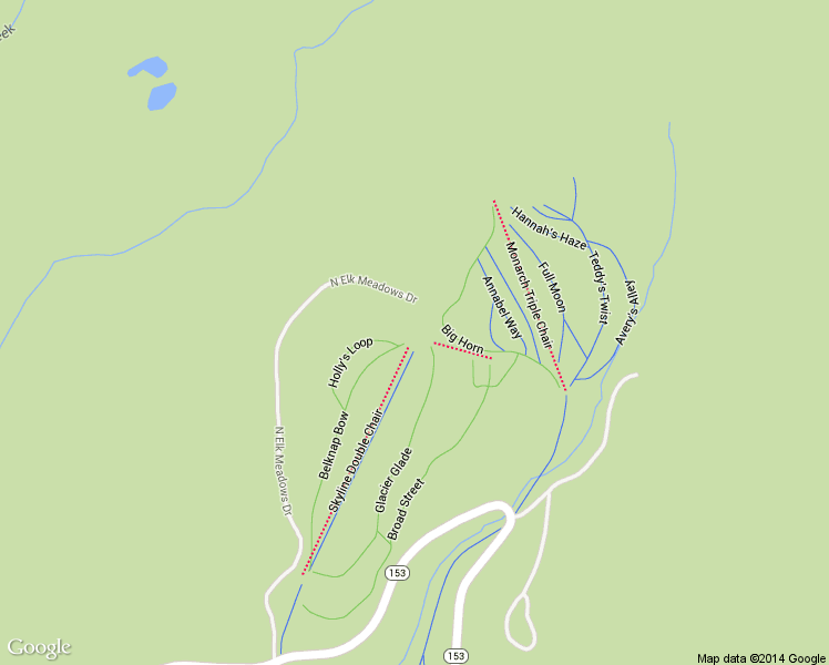 map of restaurants, bars, coffee shops, grocery stores, and more near 1040 North Elk Meadows Drive in Beaver