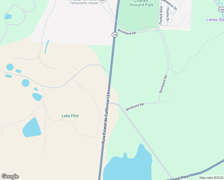 map of restaurants, bars, coffee shops, grocery stores, and more near 8601-8699 California 124 in Ione