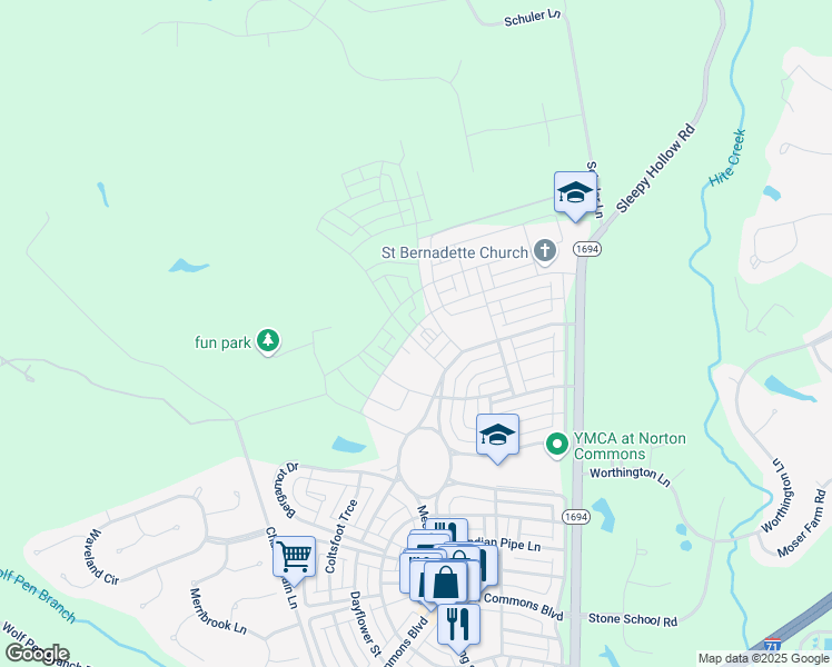 map of restaurants, bars, coffee shops, grocery stores, and more near 6017 Saint Bernadette Avenue in Prospect
