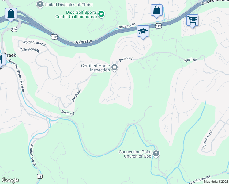 map of restaurants, bars, coffee shops, grocery stores, and more near 1102 Hunters Ridge Road in Charleston