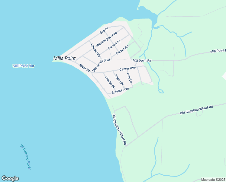 map of restaurants, bars, coffee shops, grocery stores, and more near 24215 Thistle Place in Chaptico