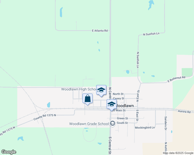map of restaurants, bars, coffee shops, grocery stores, and more near in Woodlawn