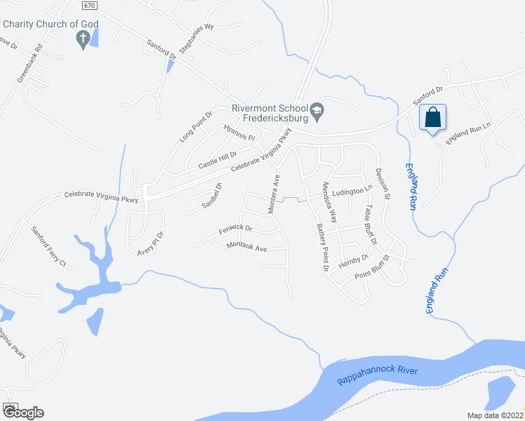 map of restaurants, bars, coffee shops, grocery stores, and more near 8 Pensacola Street in Fredericksburg