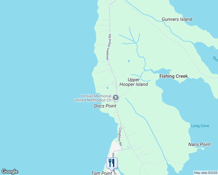 map of restaurants, bars, coffee shops, grocery stores, and more near 1123 Ball Park Road in Fishing Creek