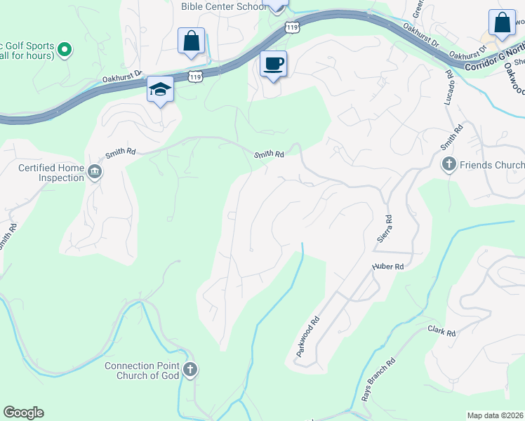 map of restaurants, bars, coffee shops, grocery stores, and more near 1944 Olympus Rd in Charleston