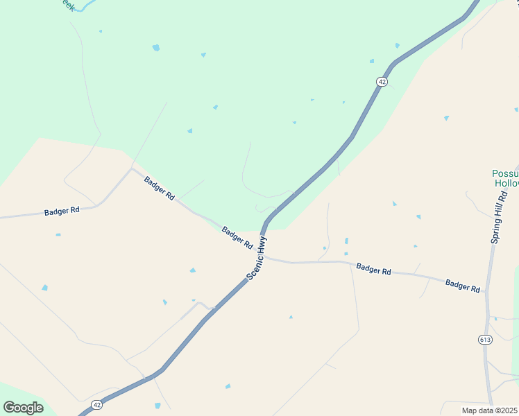 map of restaurants, bars, coffee shops, grocery stores, and more near 4268 Scenic Highway in Mount Solon