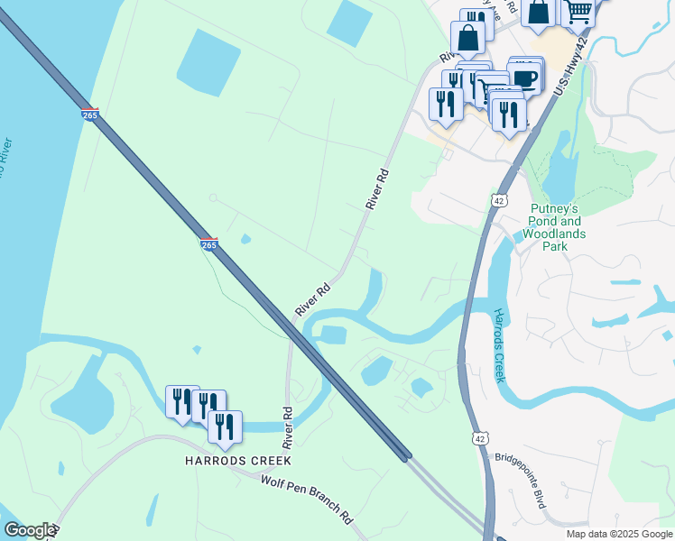 map of restaurants, bars, coffee shops, grocery stores, and more near 6415 Transylvania Avenue in Prospect