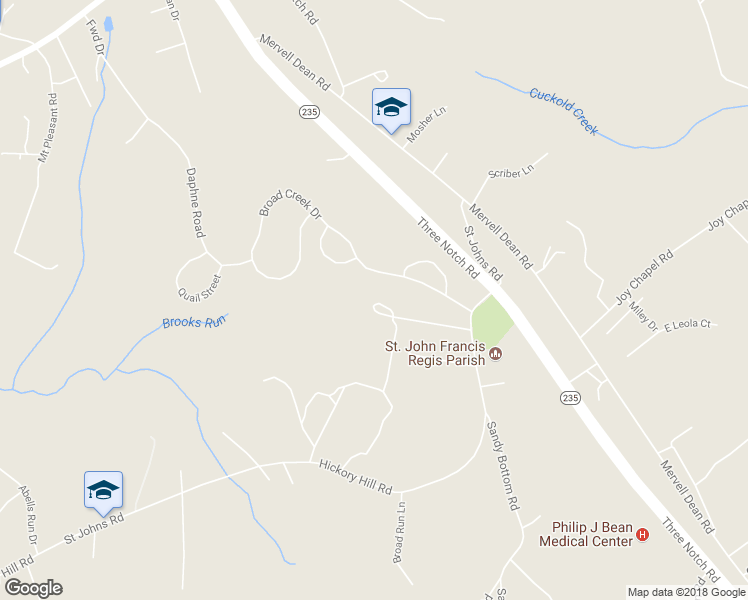 map of restaurants, bars, coffee shops, grocery stores, and more near 43720 Dillow Pond Lane in Hollywood