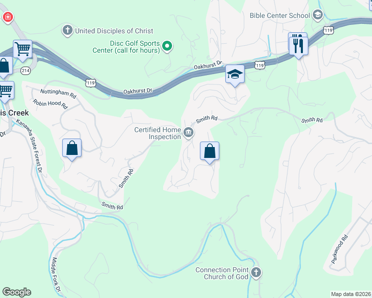 map of restaurants, bars, coffee shops, grocery stores, and more near 201 Bowhunter Road in Charleston