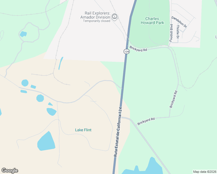 map of restaurants, bars, coffee shops, grocery stores, and more near 8601 California 124 in Ione