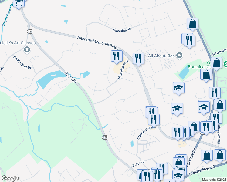 map of restaurants, bars, coffee shops, grocery stores, and more near 6508 Arbor Ridge Drive in Crestwood