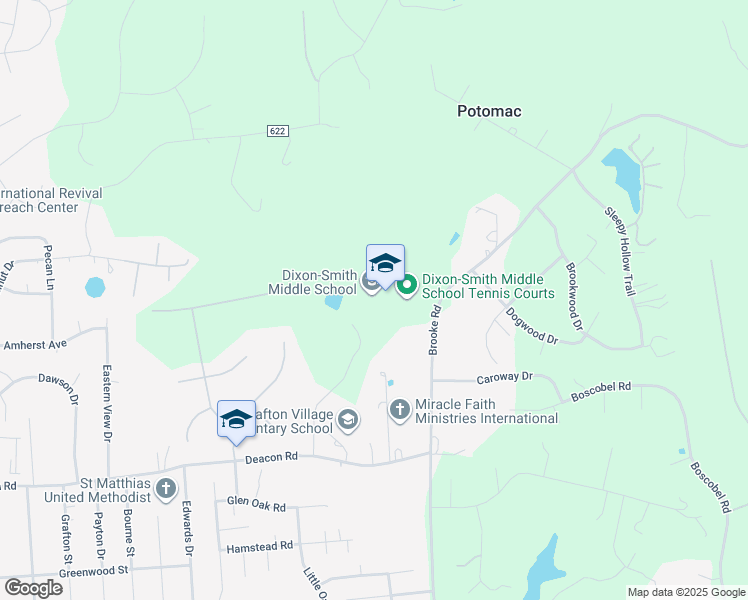 map of restaurants, bars, coffee shops, grocery stores, and more near 503 Deacon Road in Fredericksburg