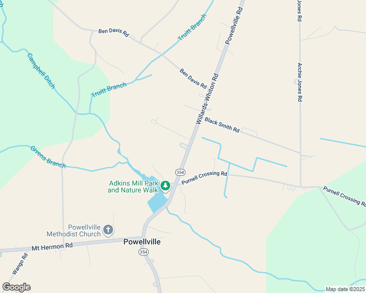 map of restaurants, bars, coffee shops, grocery stores, and more near 5292 Powellville Road in Pittsville