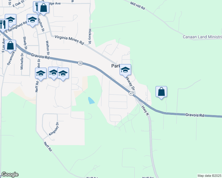 map of restaurants, bars, coffee shops, grocery stores, and more near 287 Duffers Drive in Saint Clair