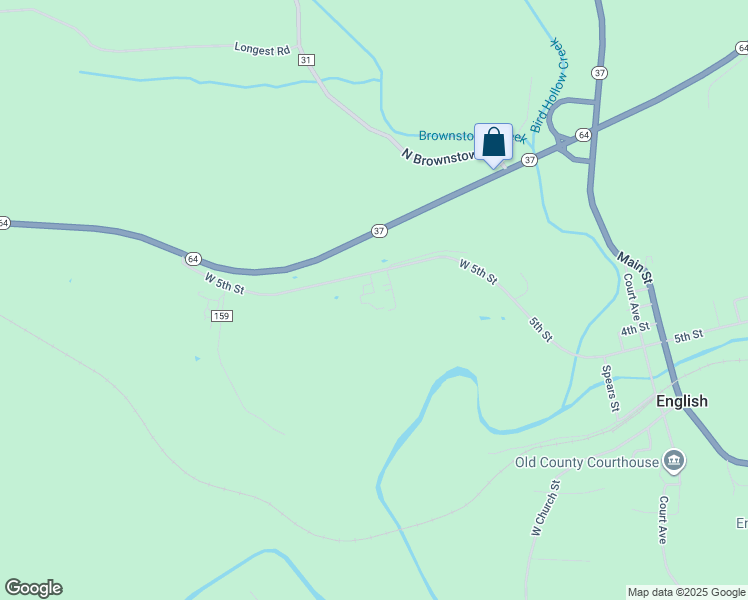 map of restaurants, bars, coffee shops, grocery stores, and more near 516 West 5th Street in English