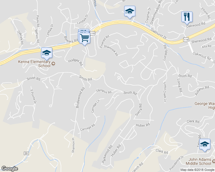 map of restaurants, bars, coffee shops, grocery stores, and more near 1917 Smith Road in Charleston