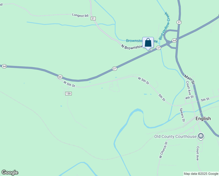 map of restaurants, bars, coffee shops, grocery stores, and more near 516 West 5th Street in English