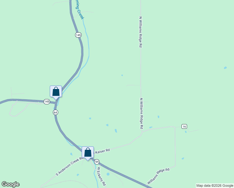 map of restaurants, bars, coffee shops, grocery stores, and more near 401 North Williams Ridge Road in Eckerty