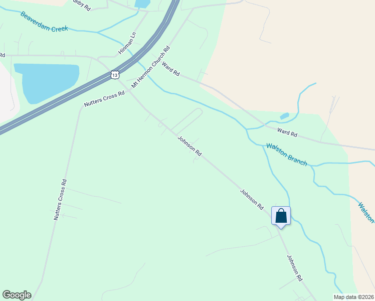 map of restaurants, bars, coffee shops, grocery stores, and more near 30870 Johnson Road in Salisbury