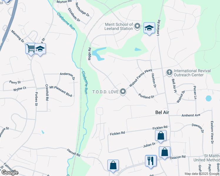 map of restaurants, bars, coffee shops, grocery stores, and more near 4 Daffan Court in Fredericksburg