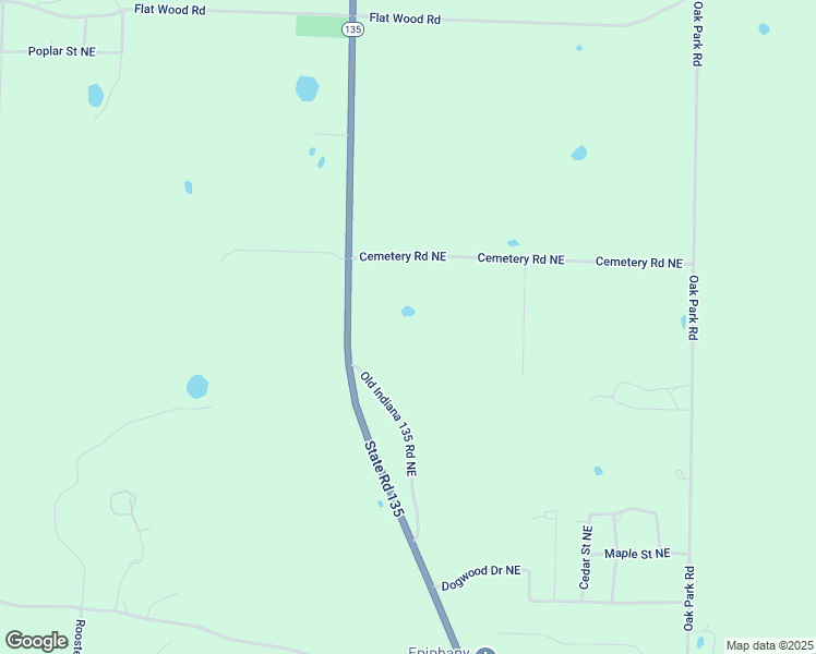 map of restaurants, bars, coffee shops, grocery stores, and more near 9360 Indiana 135 in New Salisbury