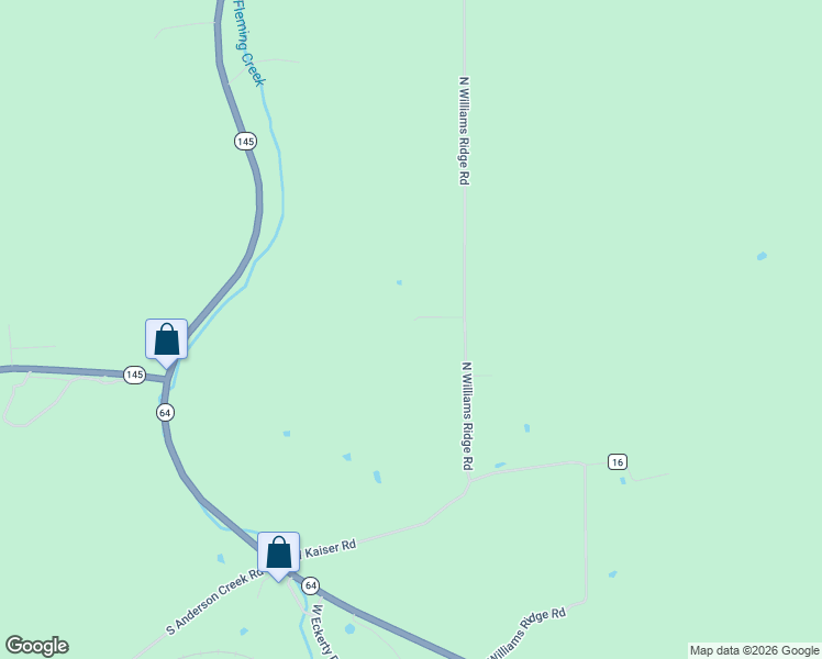 map of restaurants, bars, coffee shops, grocery stores, and more near 401 North Williams Ridge Road in Eckerty