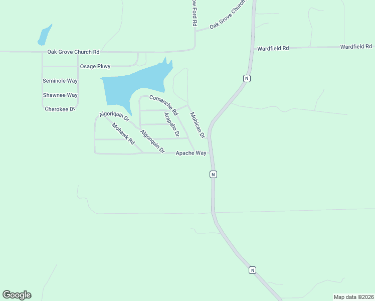 map of restaurants, bars, coffee shops, grocery stores, and more near Apache Way in Franklin County