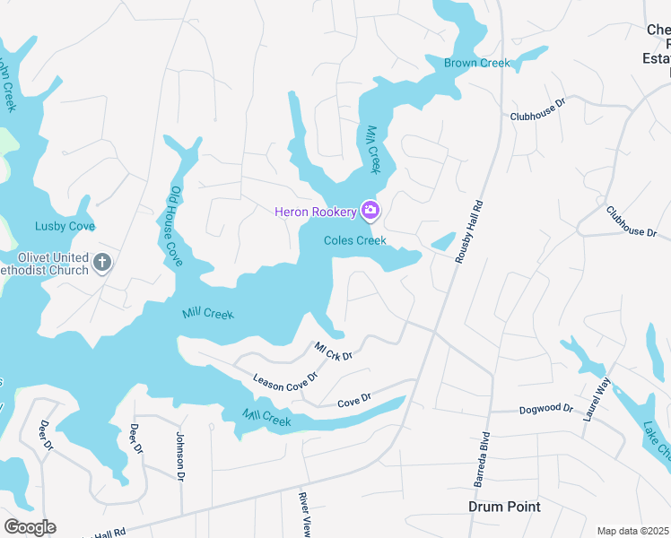 map of restaurants, bars, coffee shops, grocery stores, and more near 222 Harbor Dr in Lusby
