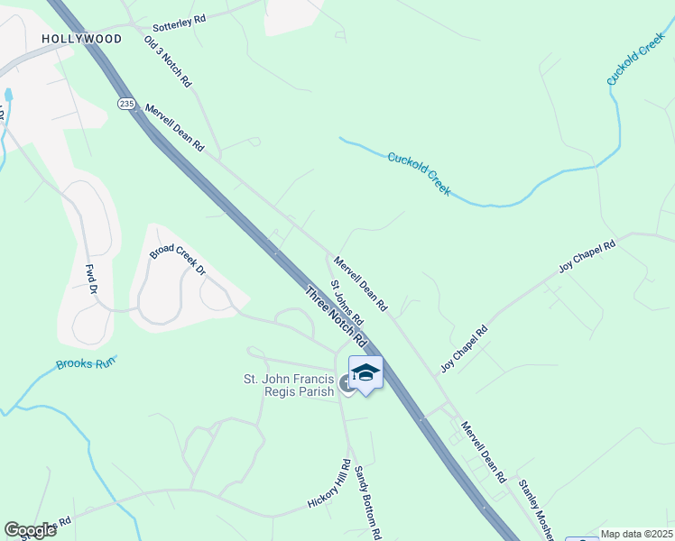 map of restaurants, bars, coffee shops, grocery stores, and more near 24385 Mervell Dean Road in Hollywood