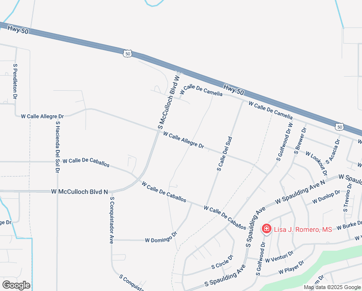 map of restaurants, bars, coffee shops, grocery stores, and more near 652 West Calle Allegre Drive in Pueblo West