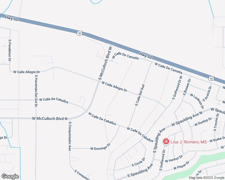 map of restaurants, bars, coffee shops, grocery stores, and more near 652 West Calle Allegre Drive in Pueblo West