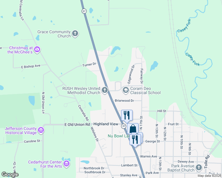 map of restaurants, bars, coffee shops, grocery stores, and more near 22 Homestead Dr in Mt Vernon